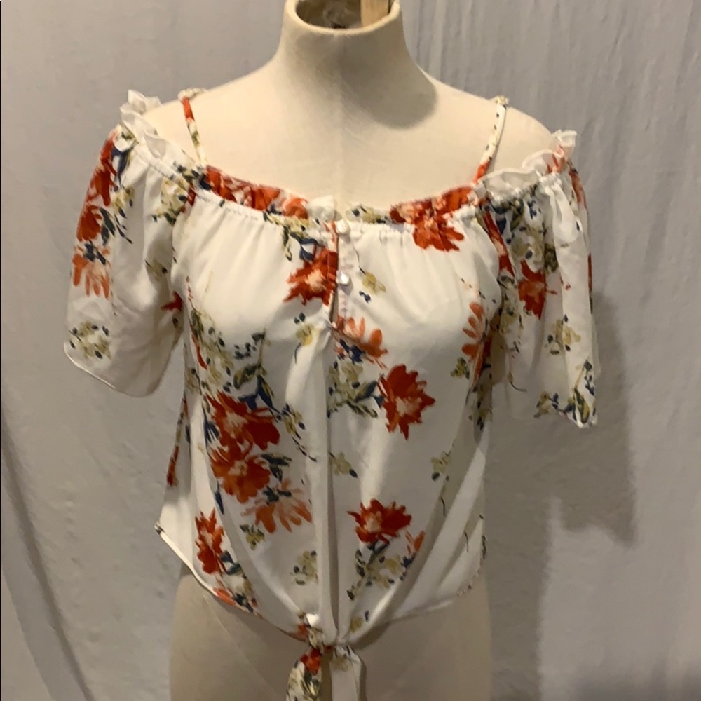Lily white floral blouse